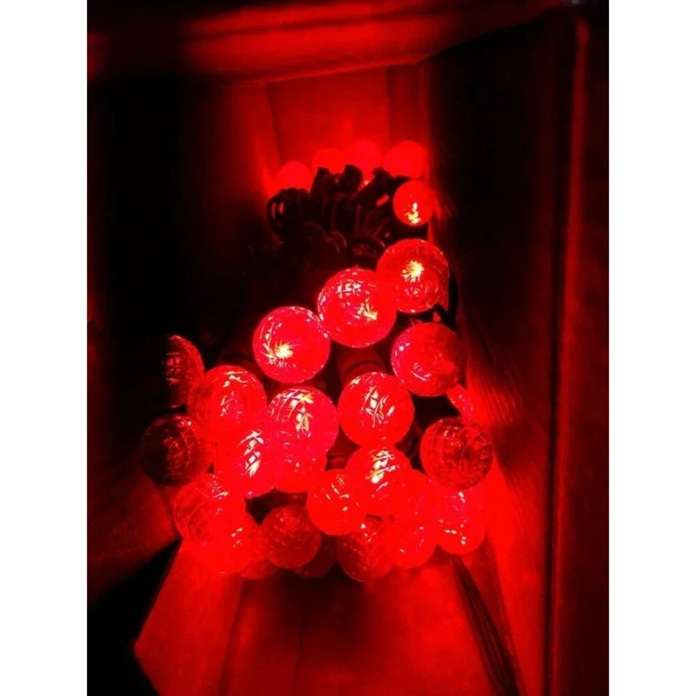 Philips 60 Red LED Sphere Christmas Lights 19.6 Ft Indoor Outdoor Open Box